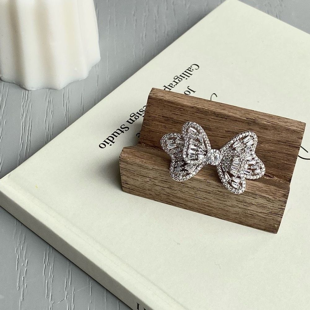 White Gold Plated Gorgeous Butterfly Statement Ring